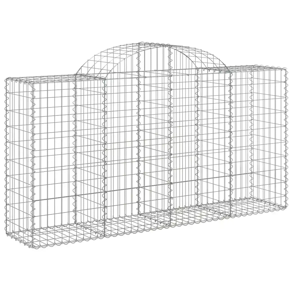 Cesti Gabbioni ad Arco 8 pz 200x50x100/120 cm Ferro Zincato 3146326