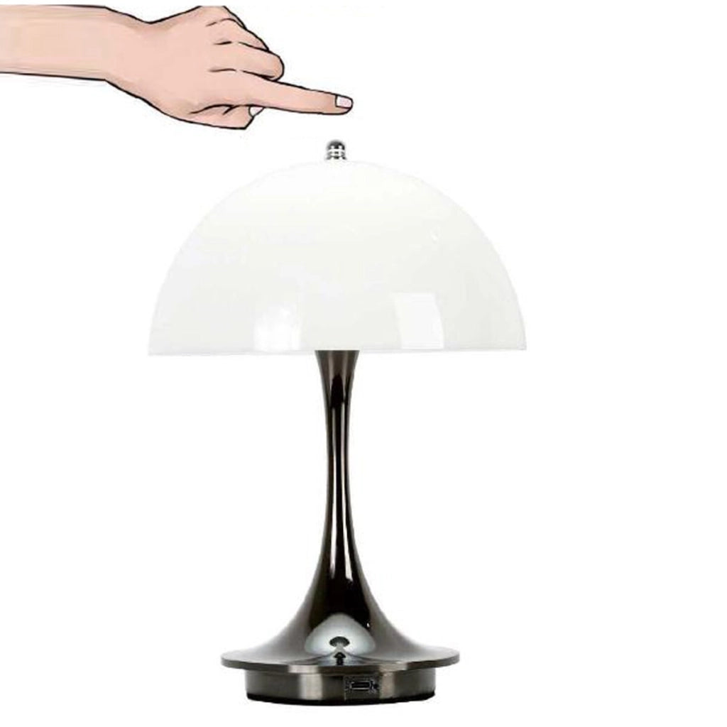 LAMPADA TAVOLO TOUCH LED MODERNA RICARICABILE BAR HOTEL RISTORANTE NERO ML-G03