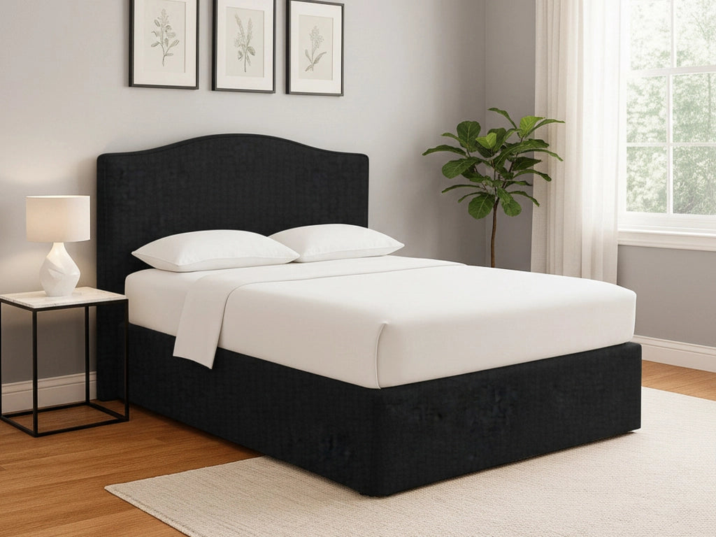 Eccles, Letto Singolo Sfoderabile Made in Italy, Grigio Scuro