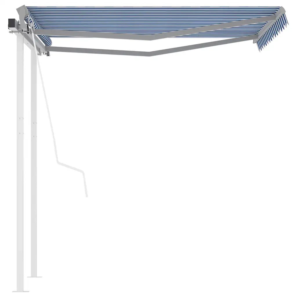 Tendada Sole Retrattile Automatica con Pali 3x2,5m Blu Biancacod mxl 72692