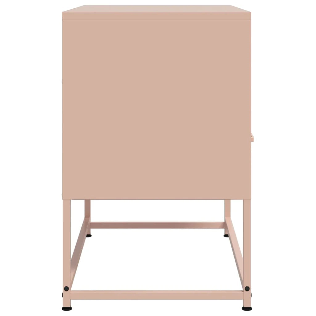 Mobile TV multimediale mensola TV credenza TV sala da pranzo soggiorno camera da letto rosa 68 x 39 x 60,5 cm acciaio rosa 02_0028301