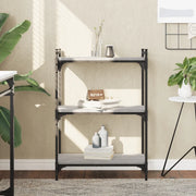 Libreria a 3 Ripiani Grigio Sonoma 60x30x86cm Legno Multistratocod mxl 131951