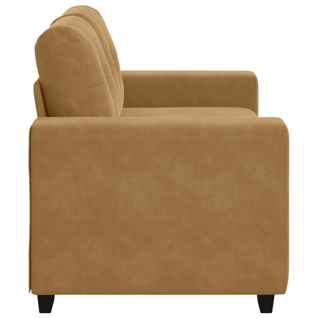 | Divano a due posti | con cuscino Marrone Velluto 4105117