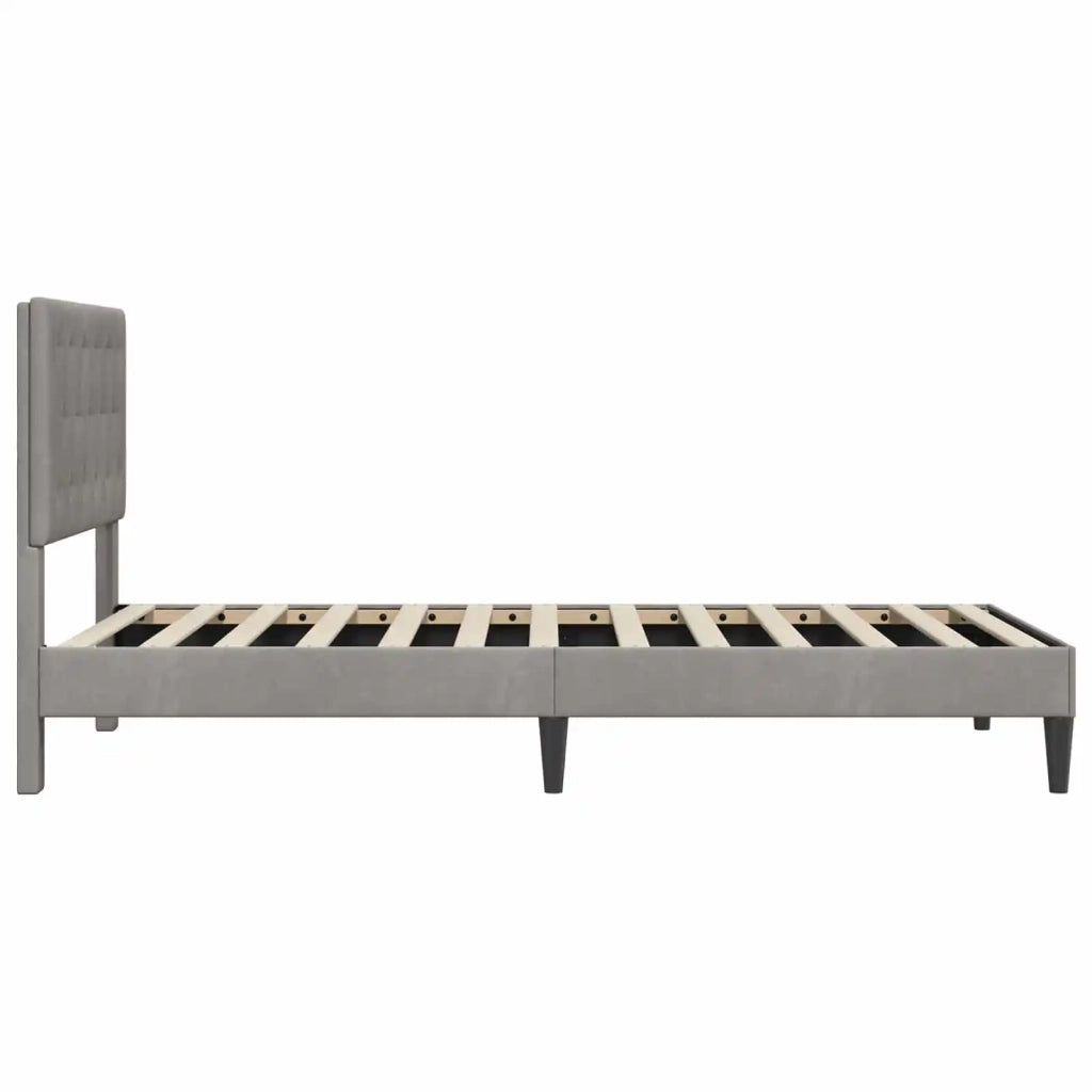 Struttura del letto Grigio Chiaro 90 x 200 cm Velluto 42027637