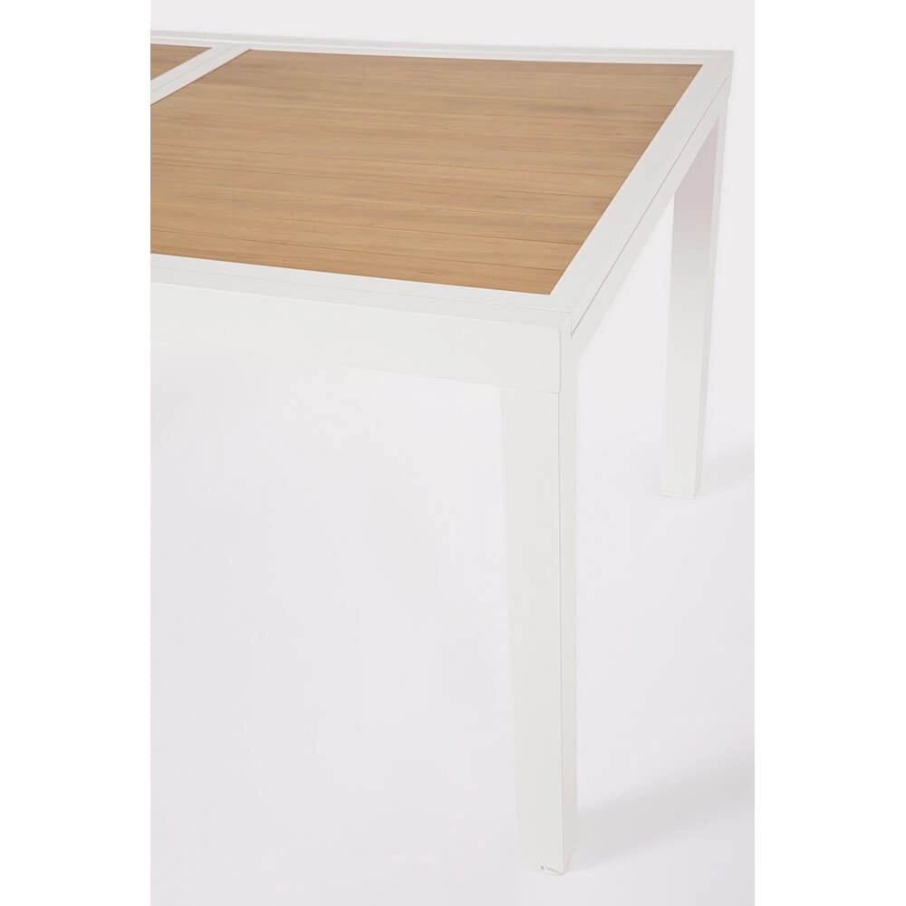 Tavolo da Giardino Allungabile in Alluminio Effetto Legno - HALVORN