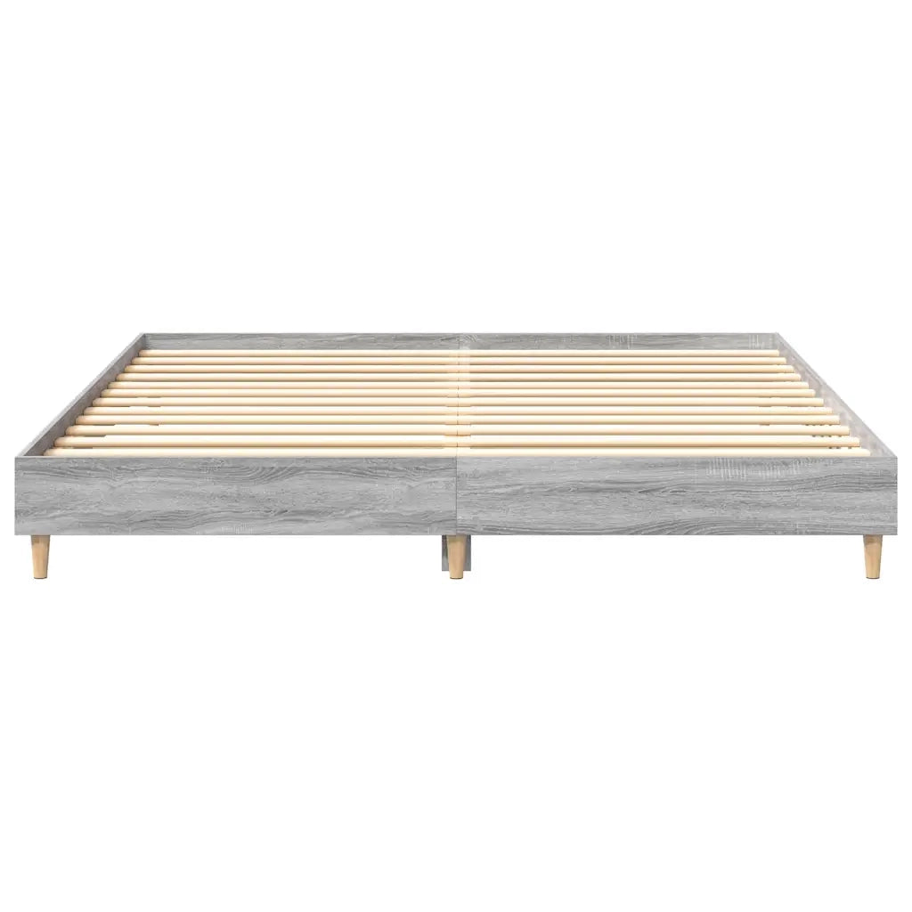 Letto matrimoniale | Letto per adulti | Giroletto senza Materasso Grigio Sonoma 180x200 cm Truciolato