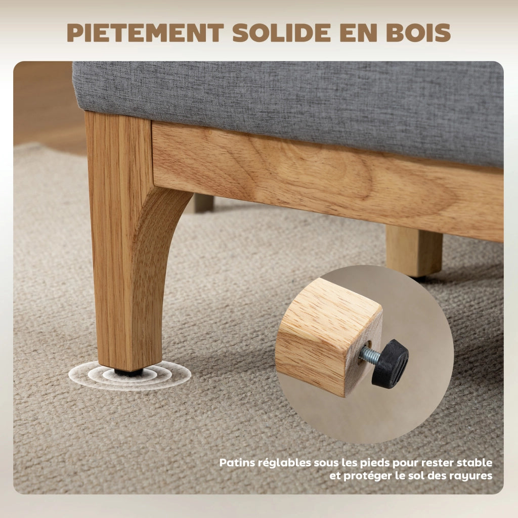 Baule contenitore in tessuto ¨C zephmum ¨C grigio 110x39x45