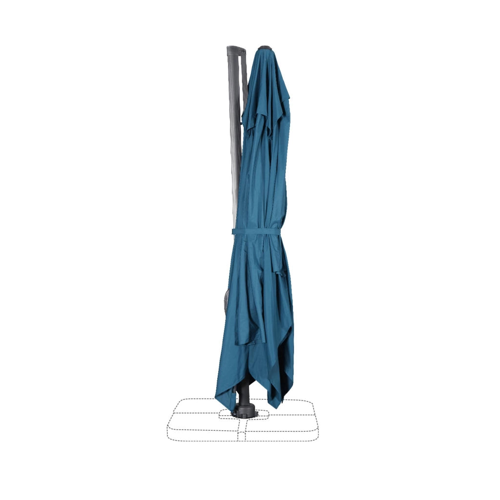 Ombrellone rettangolare, 3x4m, blu