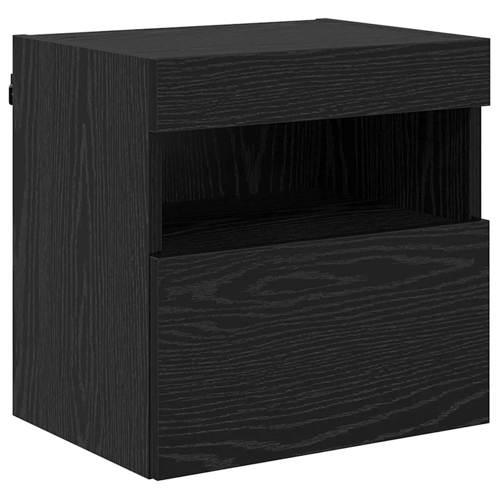Mobiletti TV da Parete 2 pcs Rovere Nero 40 x 30 x 40 cm 882976