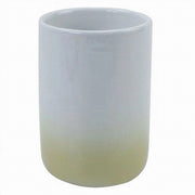 Trade Shop - Bicchiere Portaspazzolini Dentifricio Bianco Giallo Arredo Bagno Accessori 59903 -