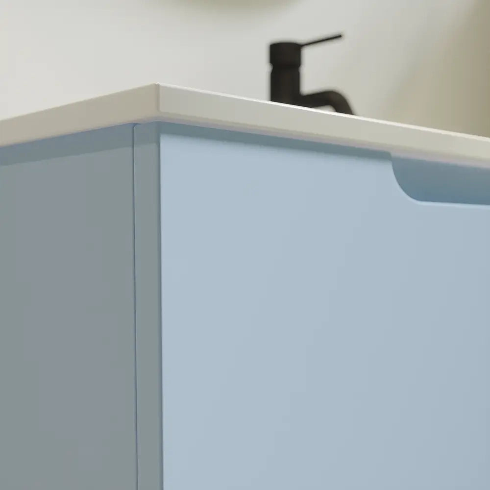Mobile bagno sospeso 100 cm un cassetto color carta da zucchero con lavabo  | Moor
