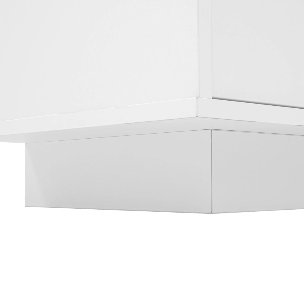 Mobile porta TV con 4 ante e design a onde in MDF e pannello truciolare bianco 170 × 40 × 45 cm
