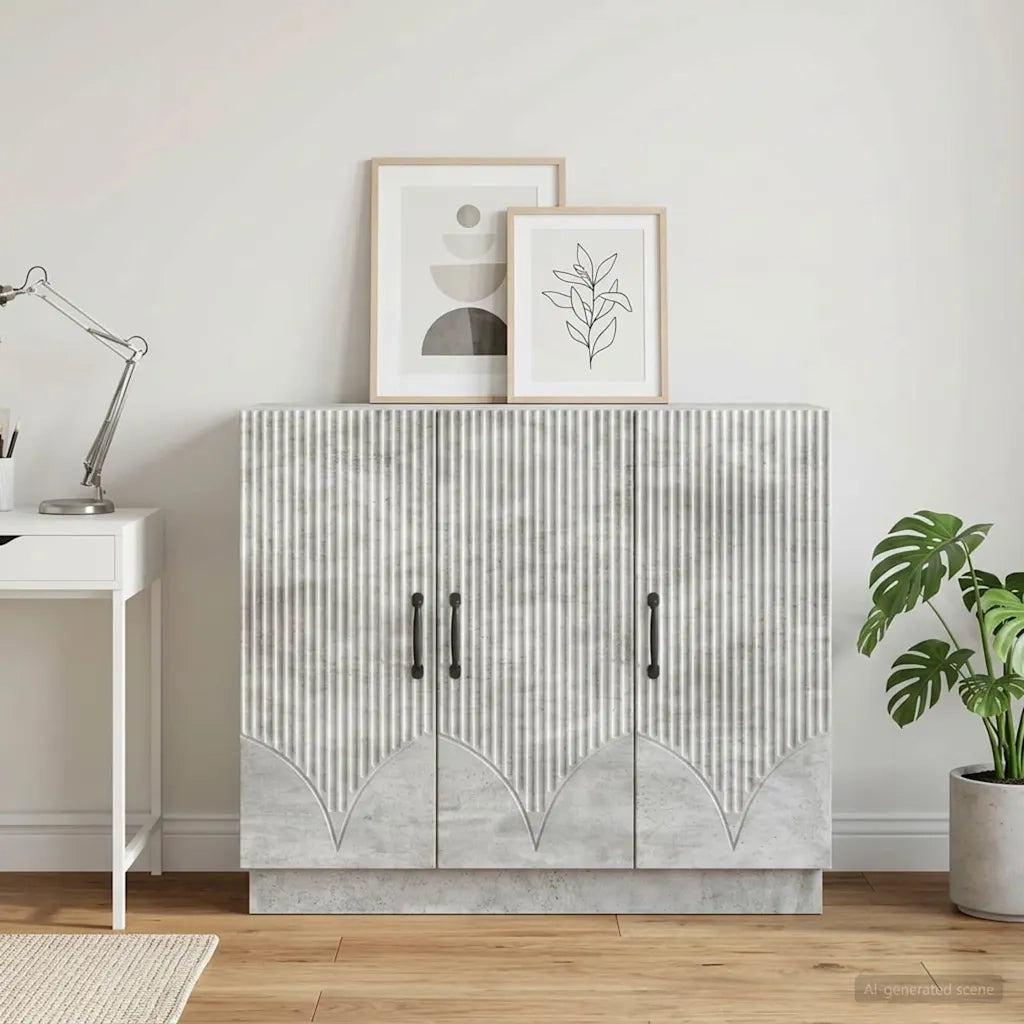 Credenza Grigio Cemento 89 x 34,5 x 77 cm Legno ingegnerizzato 895338