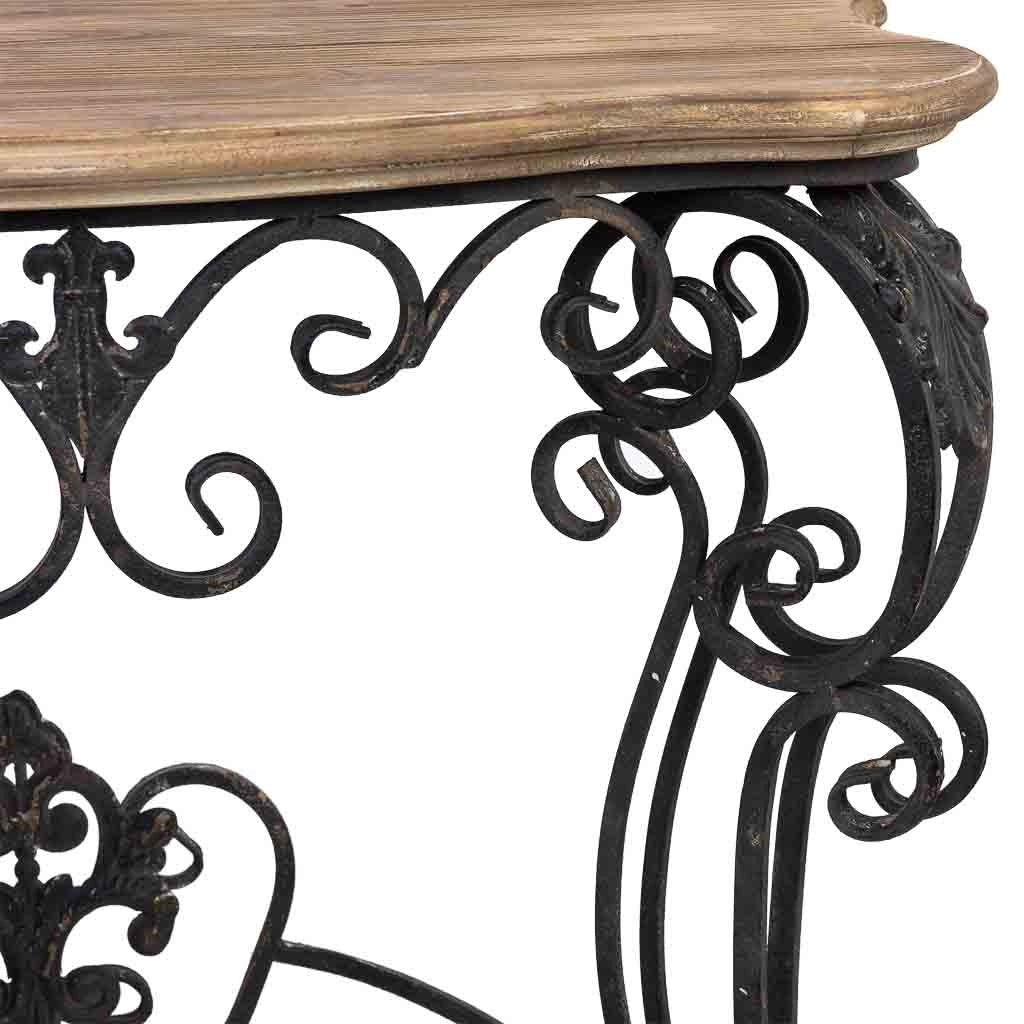 Console in legno e metallo finitura invecchiata 87x41x80h cm