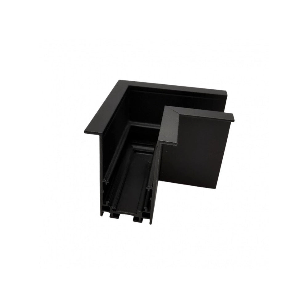 Trade Shop - Connettore Giunto Angolare Curva Nero Per Binario Magnetico 48v Accessori Tk670-l -