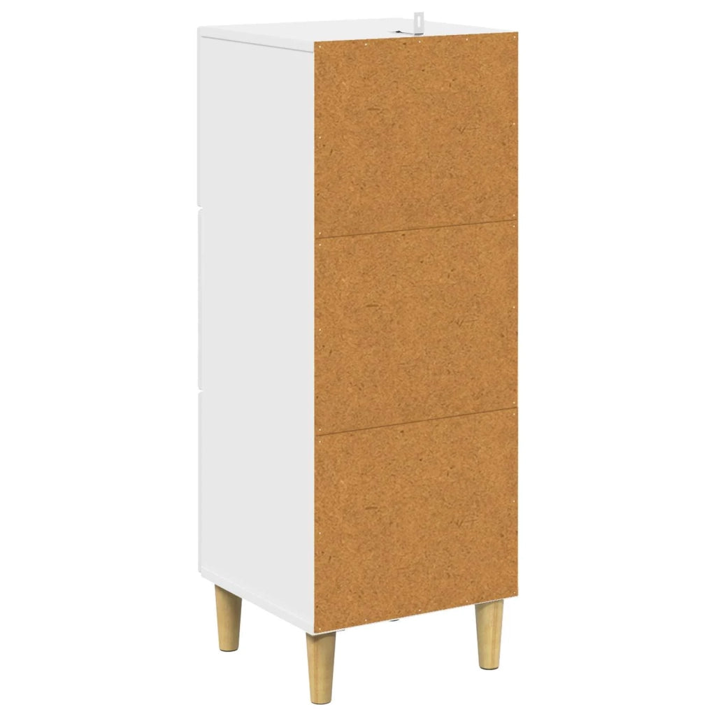 Mobile con Cassetti Bianco Lucido 33 x 34,5 x 90 cm 894619