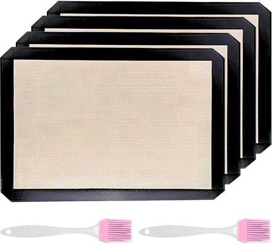 Set di 4 Piatte per Cucina in Silicone e 2 Spatole per Griglia, Hermeticamente Chiuse