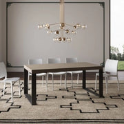 Tavolo allungabile 180/284x90 cm Tecno Premium tortora gambe antracite