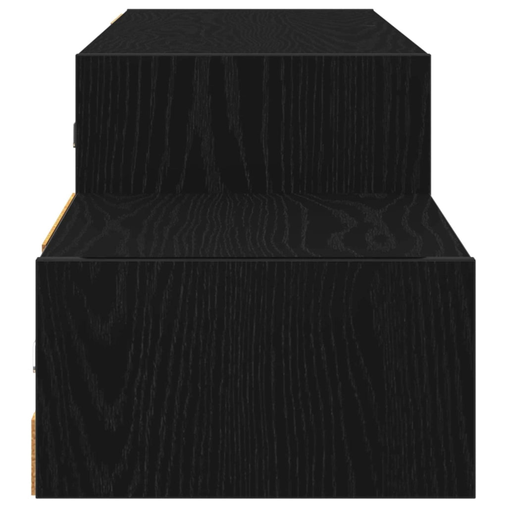 Mobile TV da Parete A parete Rovere Nero 150 x 28 x 26 cm