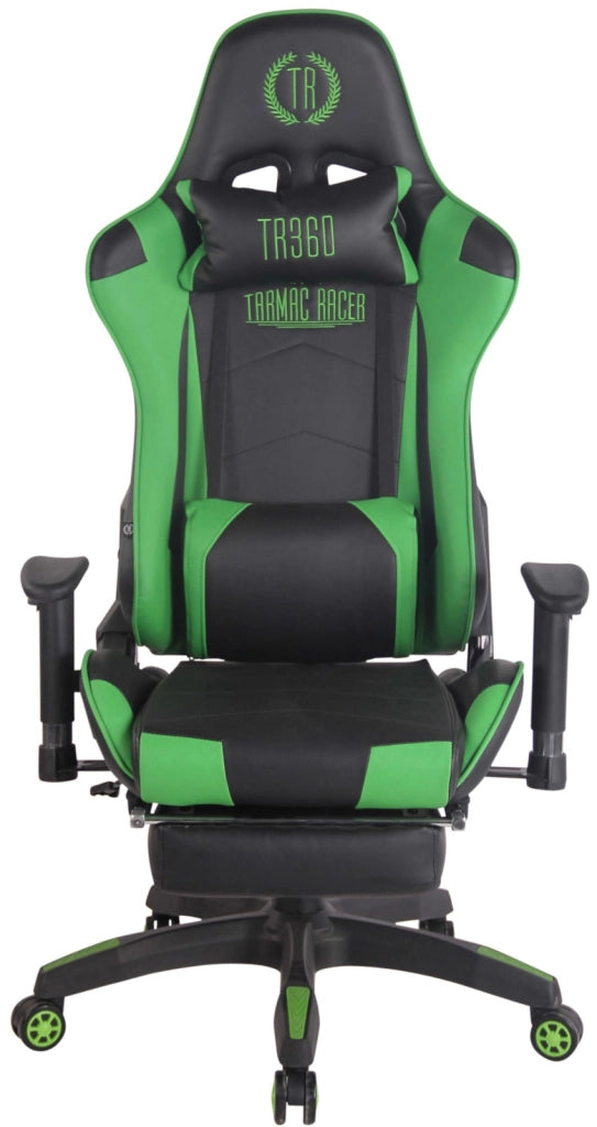 Sedia gaming ufficio Turbo Nero/verde,Finta pelle