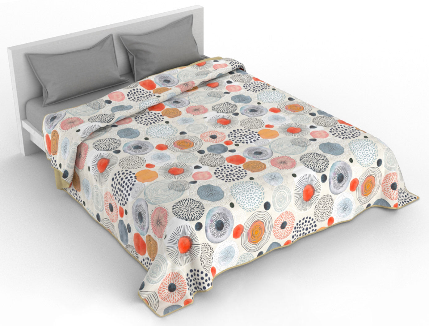 Trapuntino Singolo Doubleface con Stampa Acquerello