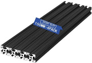 Righello - Rail Lineare 150 mm - 4 Pezzi - Anodizzato - Profili in Alluminio - V-Slot 2020 - Adatto per stampanti 3D/macchine CNC - Profilo in Alluminio