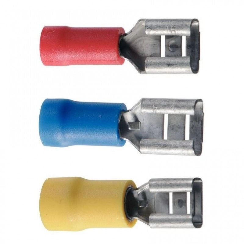 TERMINALE FEMMINA MM 6,3 BLU 100PZ