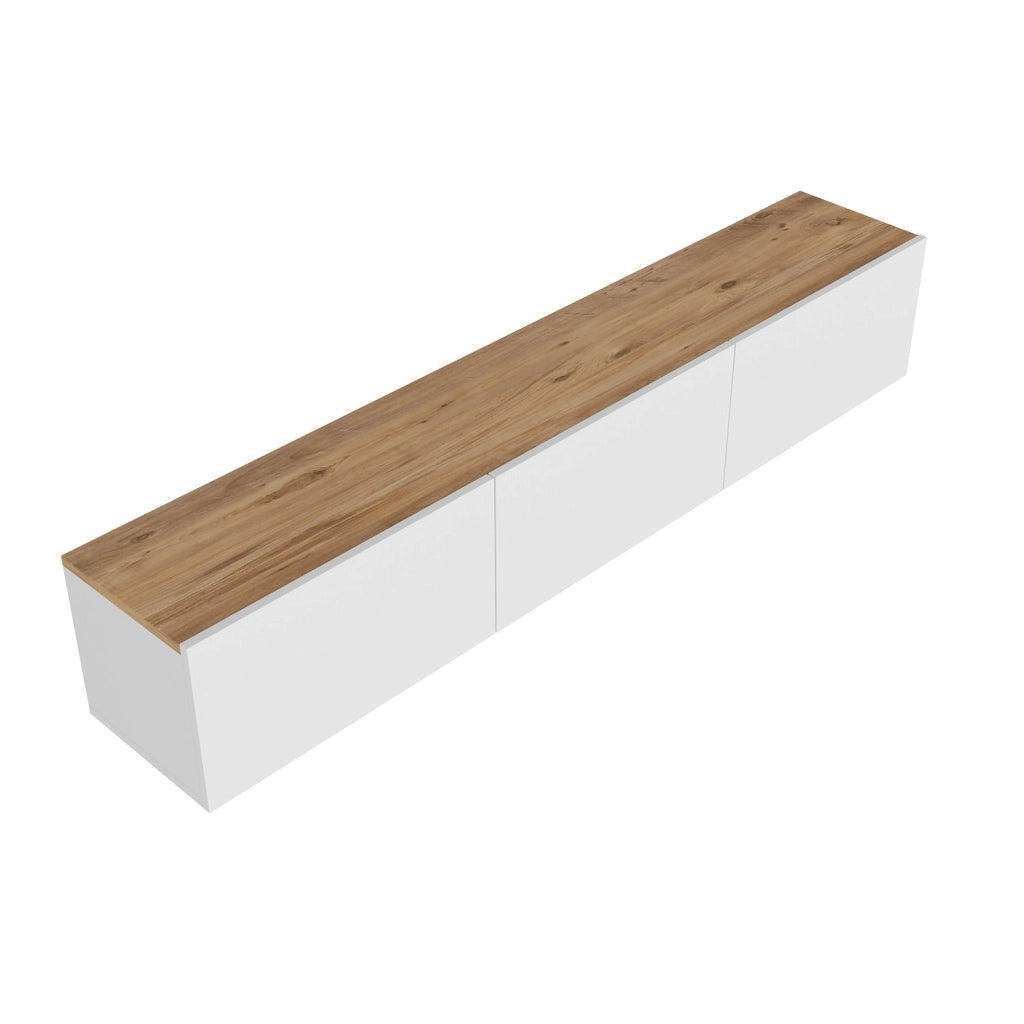 Mobile TV in legno "West" - 150 x 32 x 30 cm - Pino bianco atlantico