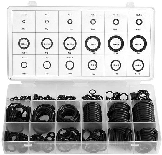 Set di O-ring 279 pezzi - gomma - 18 misure - afdichtringen - di alta qualità - resistenti e duraturi