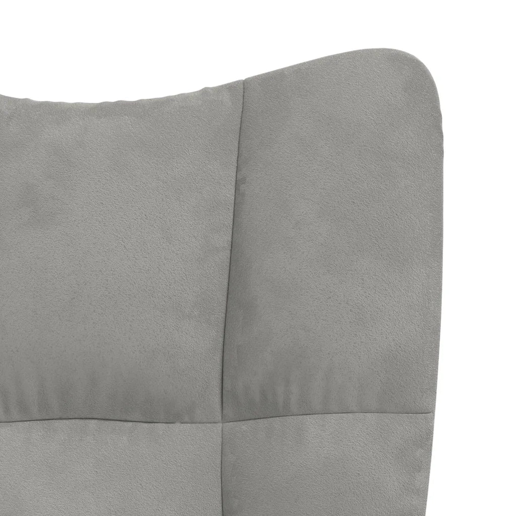 Sedia Relax Grigio Chiaro in Velluto cod mxl 24289