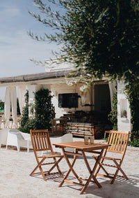 Set 2 Sedie Pieghevoli da Giardino 47,5x60x92 cm in Legno Mali Natural