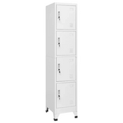 Armadietto con 4 scomparti 38 x 45 x 180 cm acciaio grigio 02_0046290