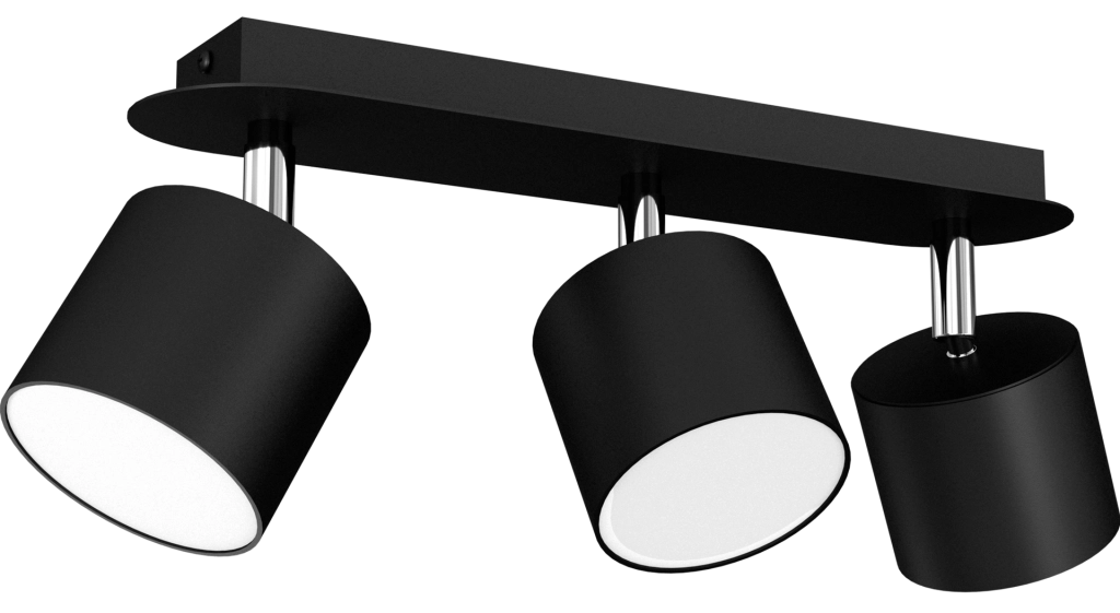 Plafoniera Milagro Dixie MLP7601 3 luci GX53 20W nera