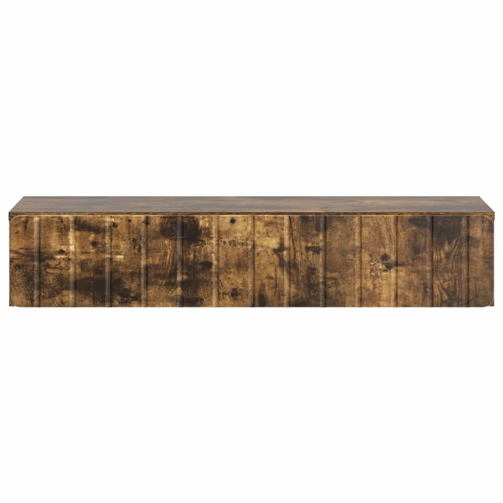 Tavolino da Parete Laterale Rovere Fumo 87,5 x 34,5 x 17 cm