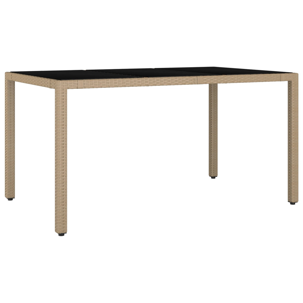 Set pranzo giardino  5 pezzi Beige Poly Rattan