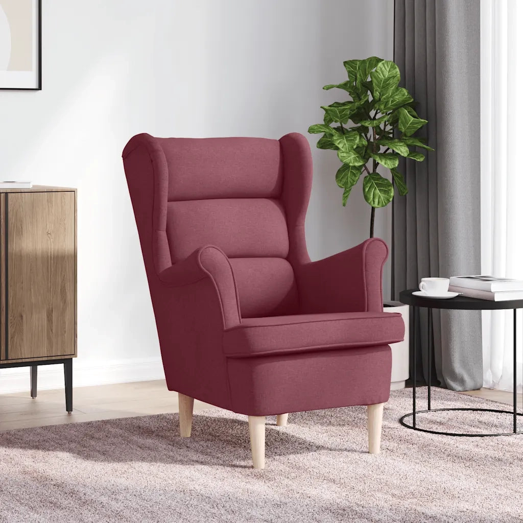 Divano Sedia-Poltrona Rosso Vino 74x84x100 cm in Tessuto