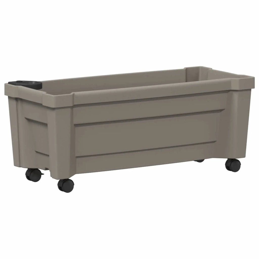 Vaso Calypso con Ruote Grigio 79 x 35 x 33 cm PP CFW6744295