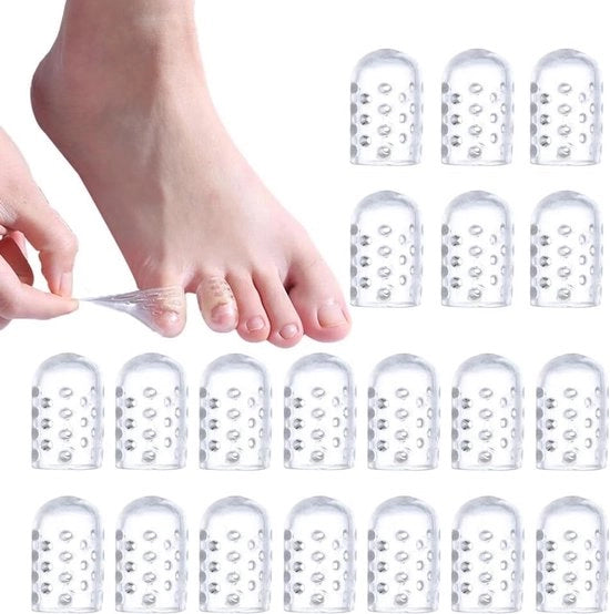 20 pezzi di protezione per piedi in silicone con fori - respiranti e protettivi