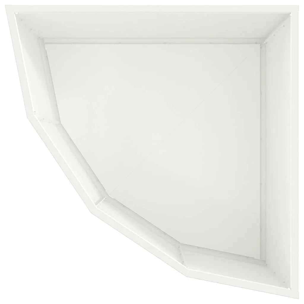 Vaso d'angolo Bianco 60 x 60 x 35 cm Acciaio 883641