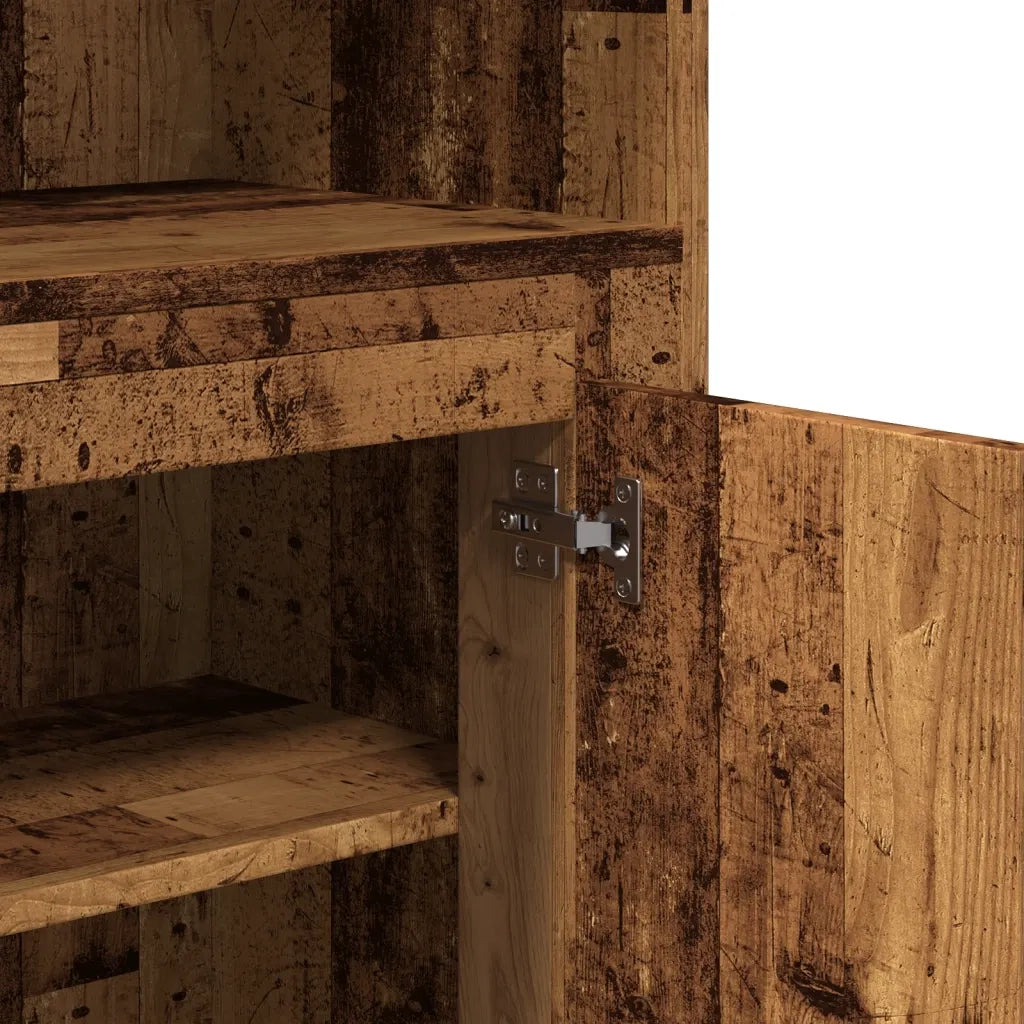 Credenza-Buffet-Armadio da cucina Legno Antico 60x35,5x103,5 cm in Legno Multistrato