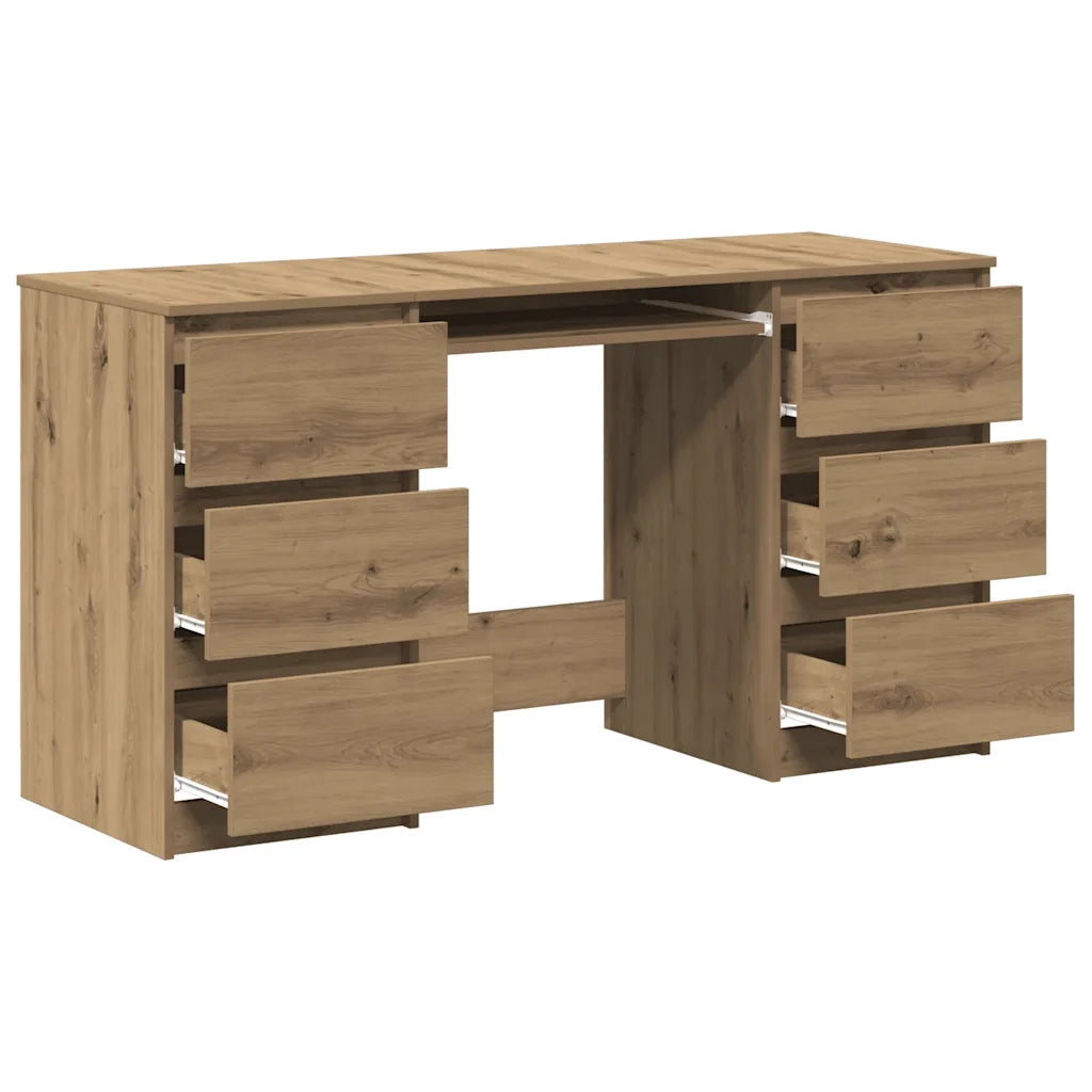 Scrivania Rovere Artigianale 140x50x77 cm in Legno Multistrato 855961