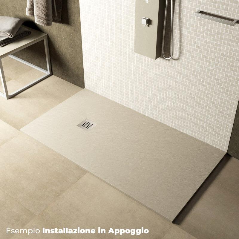 Piatto Doccia in Pietra 90x150 cm Pedrinelli Ardesia Stone Side Sabbia