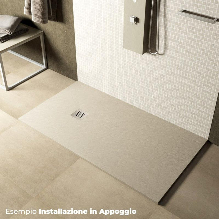Piatto Doccia in Pietra 90x160 cm Pedrinelli Ardesia Stone Side Sabbia