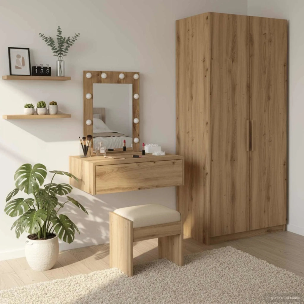Tavolo da Trucco Marrone 60 x 40 x 70 cm Legno multistrato 865225