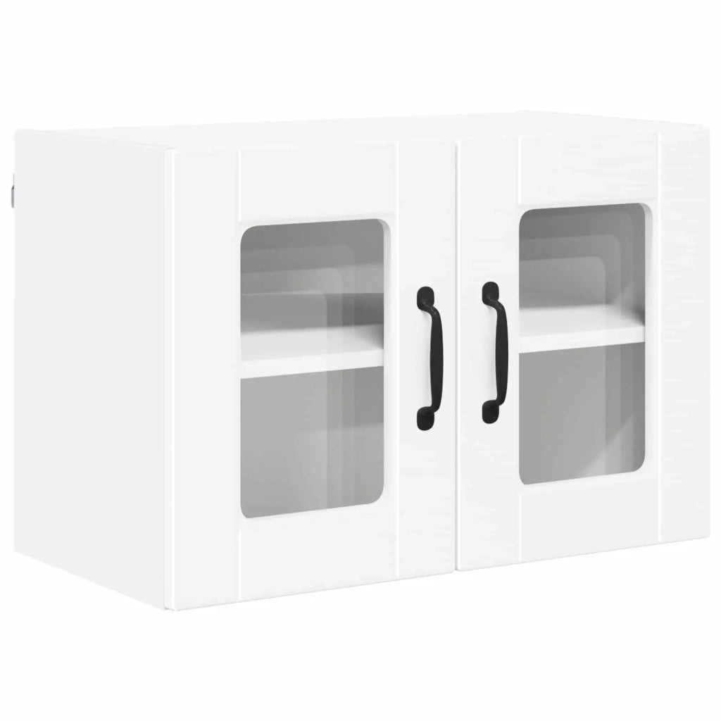 Mobile in vetro da parete PORTO 2 pcs Bianco 60 x 31 x 40 cm 885316