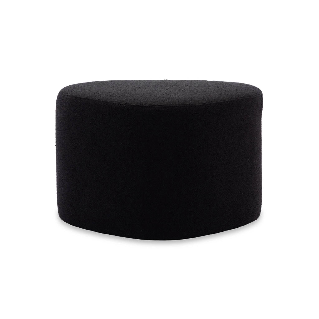 Pouf a forma di ciottolo in tessuto, nero