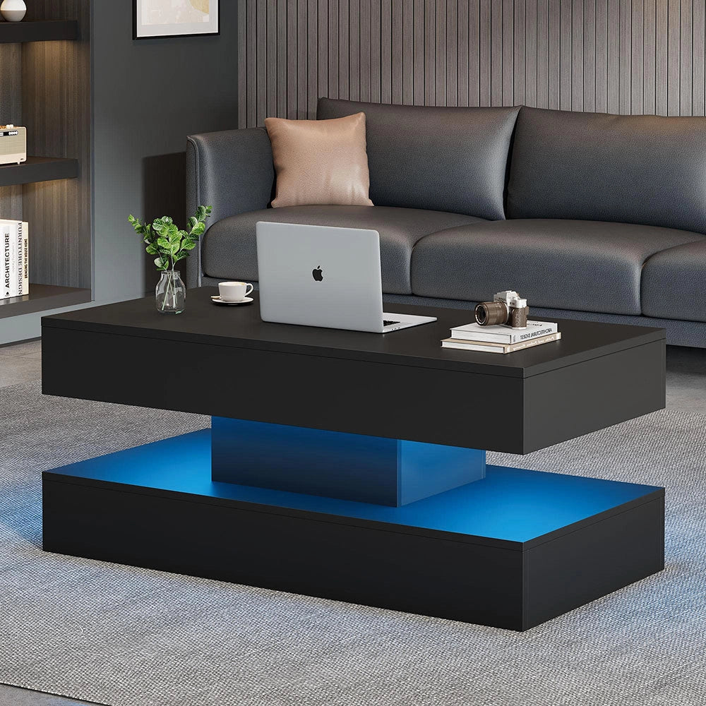 Tavolino-Xylo-100x50x42cm LED idraulico capacit?? 50kg