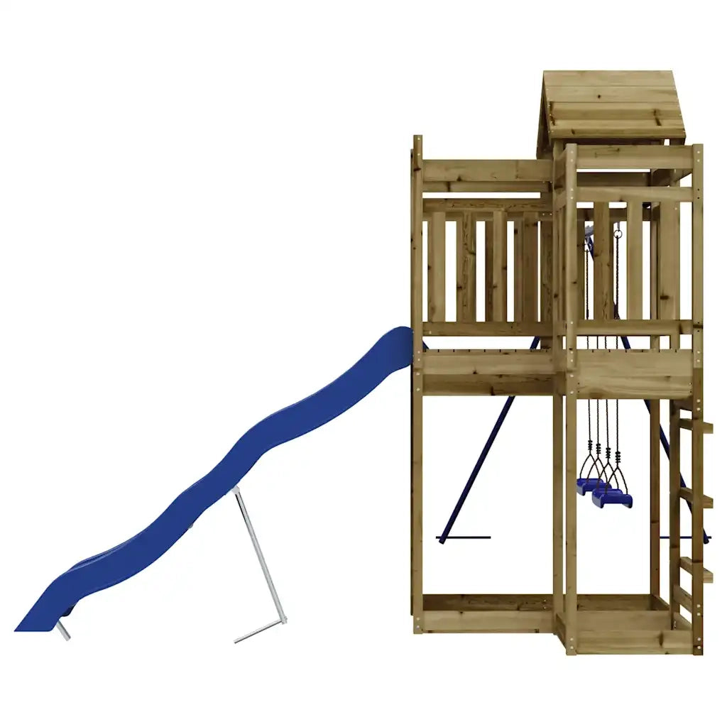 Set da Gioco da Esterno in Legno di Pino Impregnato