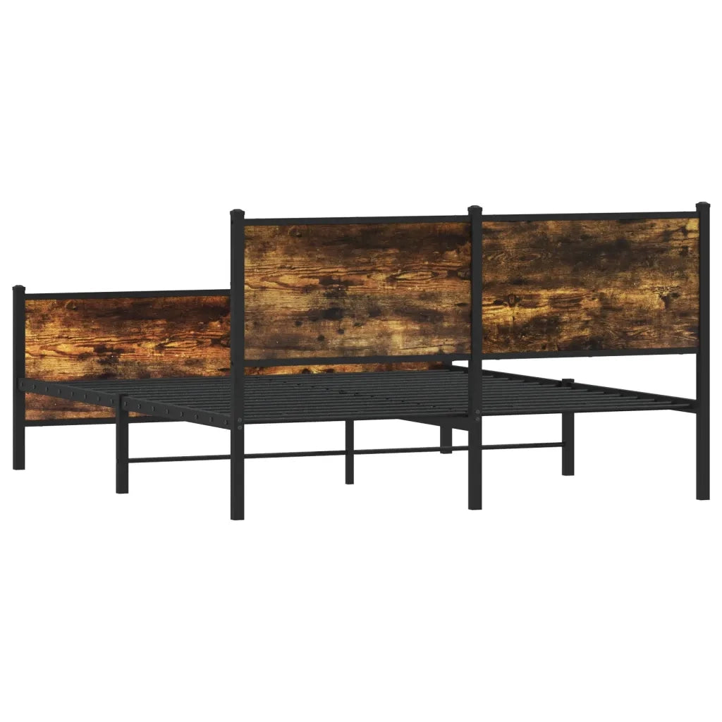 Giroletto senza Materaso in Metallo Rovere Fumo 137x190 cm 4007684