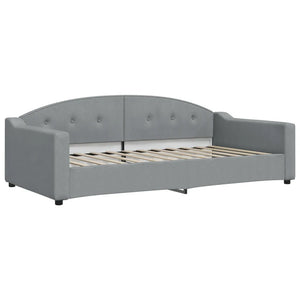 Divano Letto Estraibile Materassi Grigio Chiaro 100x200 Tessuto 3197553